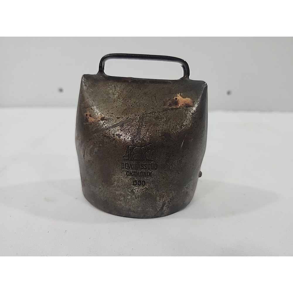 Vintage French Alps? Devouassoud Chamonix swiss style 4" metal/steel cowbell
